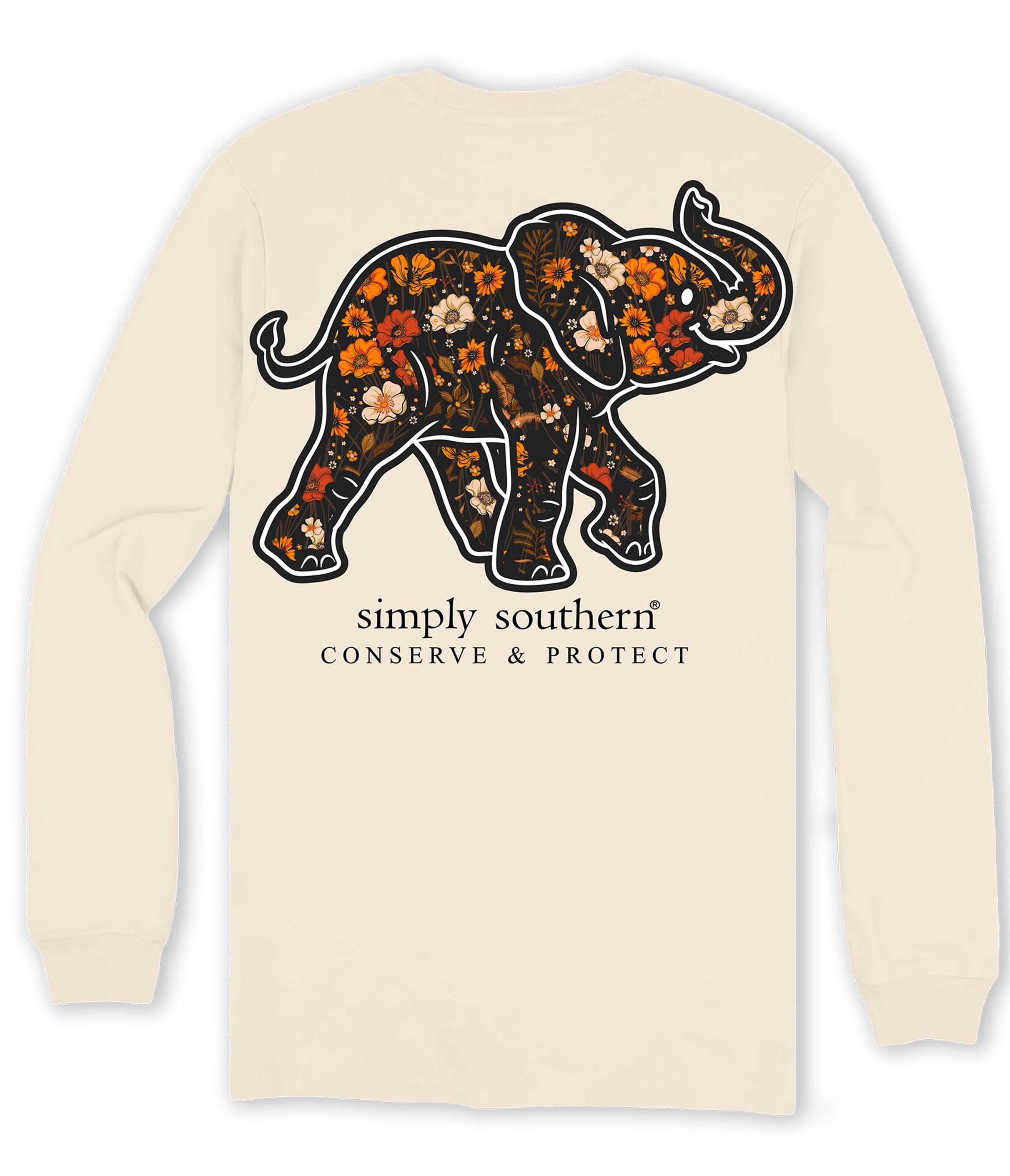 Simply Southern Elephant Tracker Floral Whisper - Adult & Kids T-Shirts, Sweatshirts & Hoodies apparel design preview 1