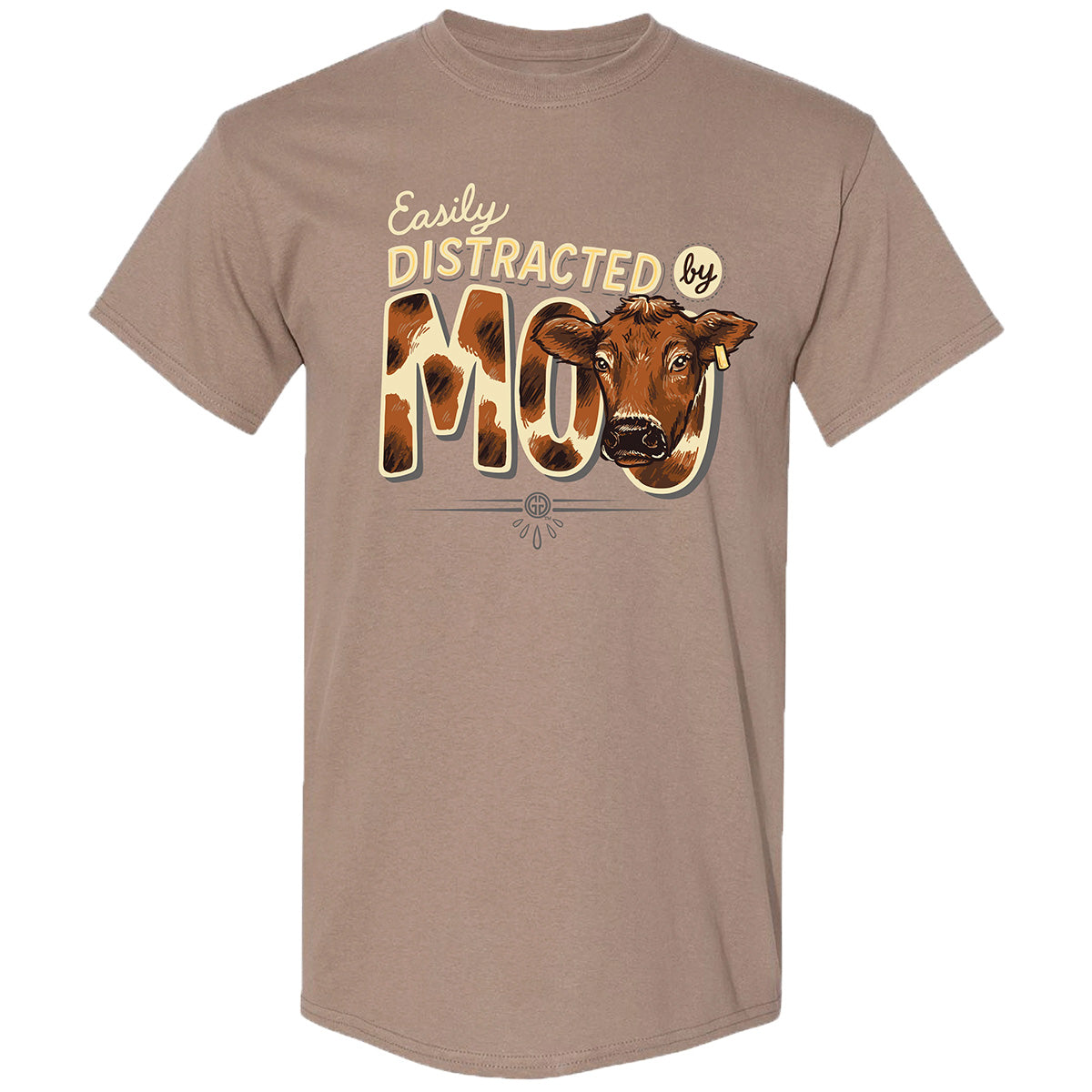 Girlie Girl Originals Distracted By Moo Cow - Adult & Kids T-Shirts, Sweatshirts & Hoodies apparel design preview 2
