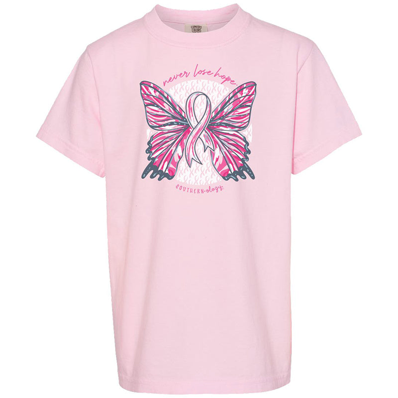 Southernology Butterfly Ribbon Breast Cancer Comfort - Adult & Kids T-Shirts, Sweatshirts & Hoodies apparel design preview 2