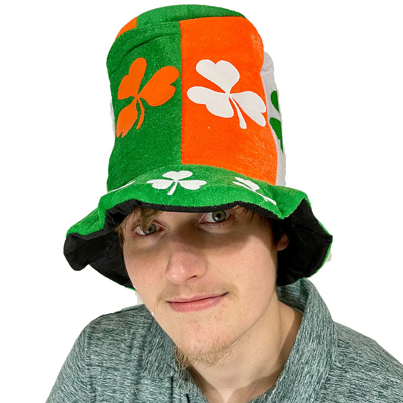 IRISH ST.PATRICK'S MULTI COLOR SHAMROCK TOP HAT - Adult & Kids T-Shirts, Sweatshirts & Hoodies apparel design preview 1