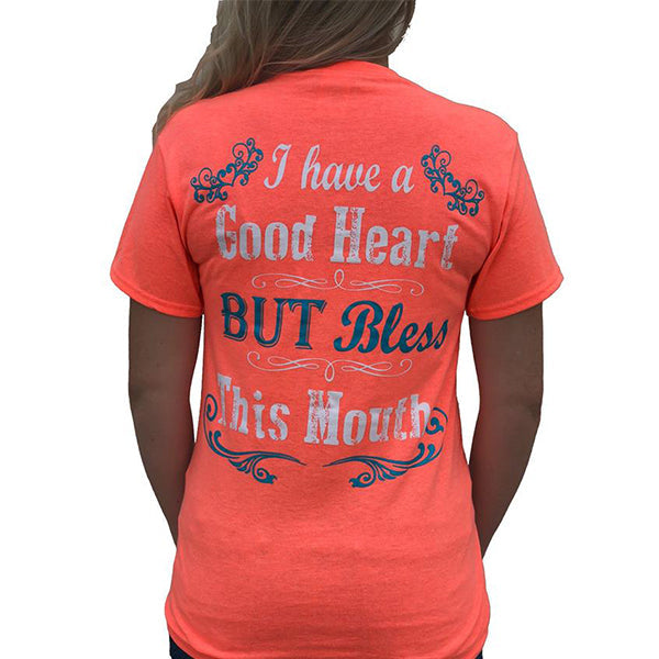 Country Life Southern Attitude Coral Bless This Mouth - Adult & Kids T-Shirts, Sweatshirts & Hoodies apparel design preview 2