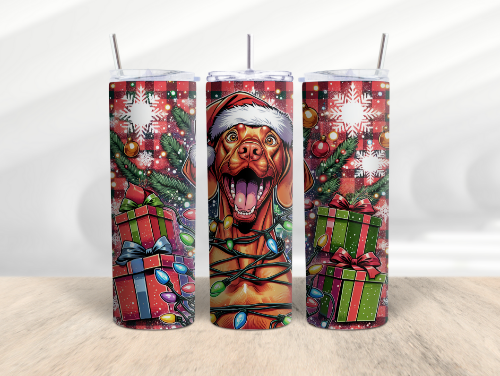 Christmas Funny Dog Vizsla Lab Hound 20 oz Skinny - Adult & Kids T-Shirts, Sweatshirts & Hoodies apparel design preview 1