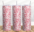 Coquette Hearts and Bows 20 oz Skinny Tumbler Cup - Adult & Kids T-Shirts, Sweatshirts & Hoodies apparel design preview 1