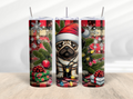 Christmas Funny Dog Pug 20 oz Skinny Tumbler Cup With - Adult & Kids T-Shirts, Sweatshirts & Hoodies apparel design preview 1