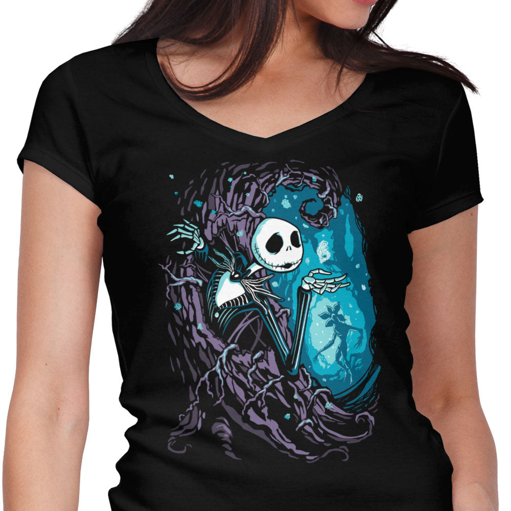 Upside Down Town Women's V-Neck - Adult & Kids T-Shirts, Sweatshirts & Hoodies apparel design preview 1