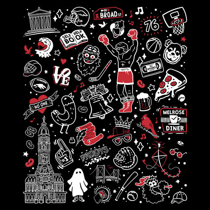 Upsides Doodles - Adult & Kids T-Shirts, Sweatshirts & Hoodies apparel design preview 2