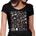 Upsides Doodles Women's V-Neck - Adult & Kids T-Shirts, Sweatshirts & Hoodies apparel design preview 1
