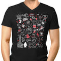 Upsides Doodles Men's V-Neck - Adult & Kids T-Shirts, Sweatshirts & Hoodies apparel design preview 1