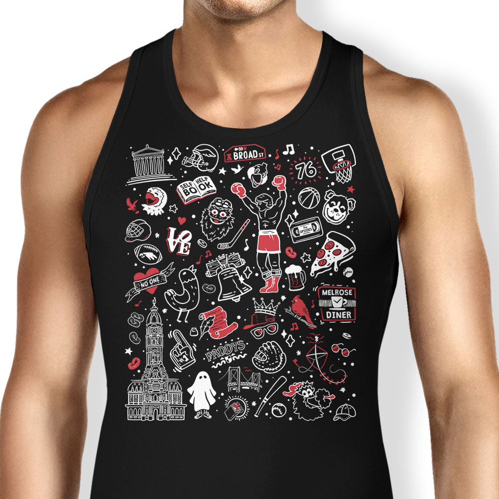 Upsides Doodles Tank Top - Adult & Kids T-Shirts, Sweatshirts & Hoodies apparel design preview 1