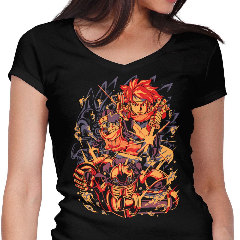 Us Against Me Women's V-Neck - Adult & Kids T-Shirts, Sweatshirts & Hoodies apparel design preview 1