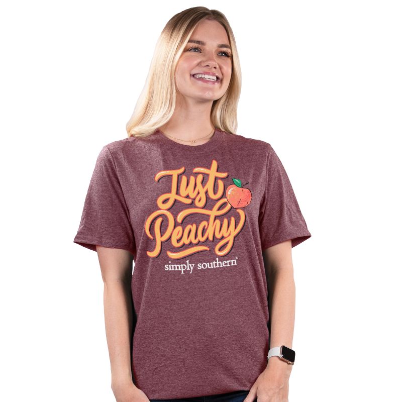SALE Simply Southern Vintage Collection Just Peachy - Adult & Kids T-Shirts, Sweatshirts & Hoodies apparel design preview 1
