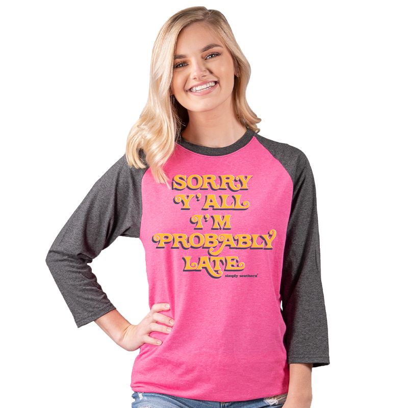 SALE Simply Southern Vintage Collection Probably Late - Adult & Kids T-Shirts, Sweatshirts & Hoodies apparel design preview 1