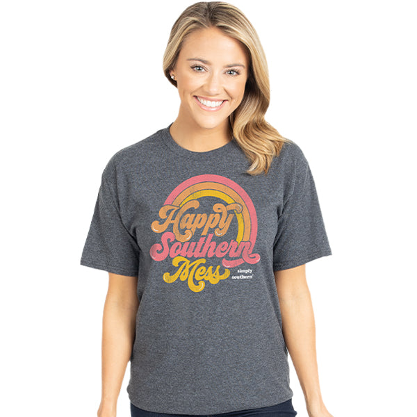SALE Simply Southern Vintage Collection Happy Mess - Adult & Kids T-Shirts, Sweatshirts & Hoodies apparel design preview 1
