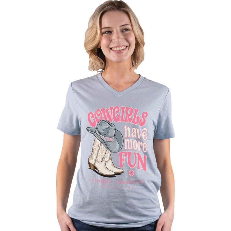 SALE Simply Southern Cowgirls Fun V-Neck Collection - Adult & Kids T-Shirts, Sweatshirts & Hoodies apparel design preview 1