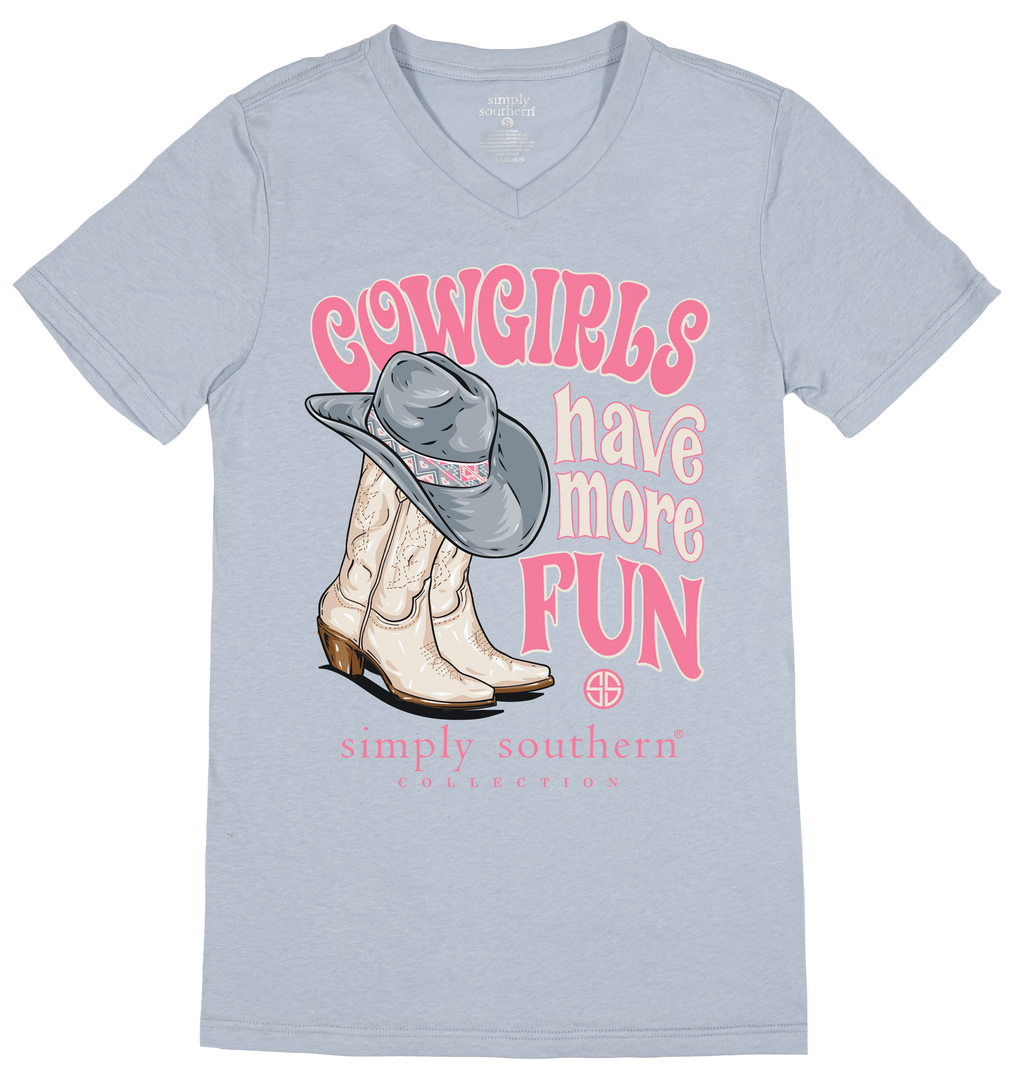 SALE Simply Southern Cowgirls Fun V-Neck Collection - Adult & Kids T-Shirts, Sweatshirts & Hoodies apparel design preview 2