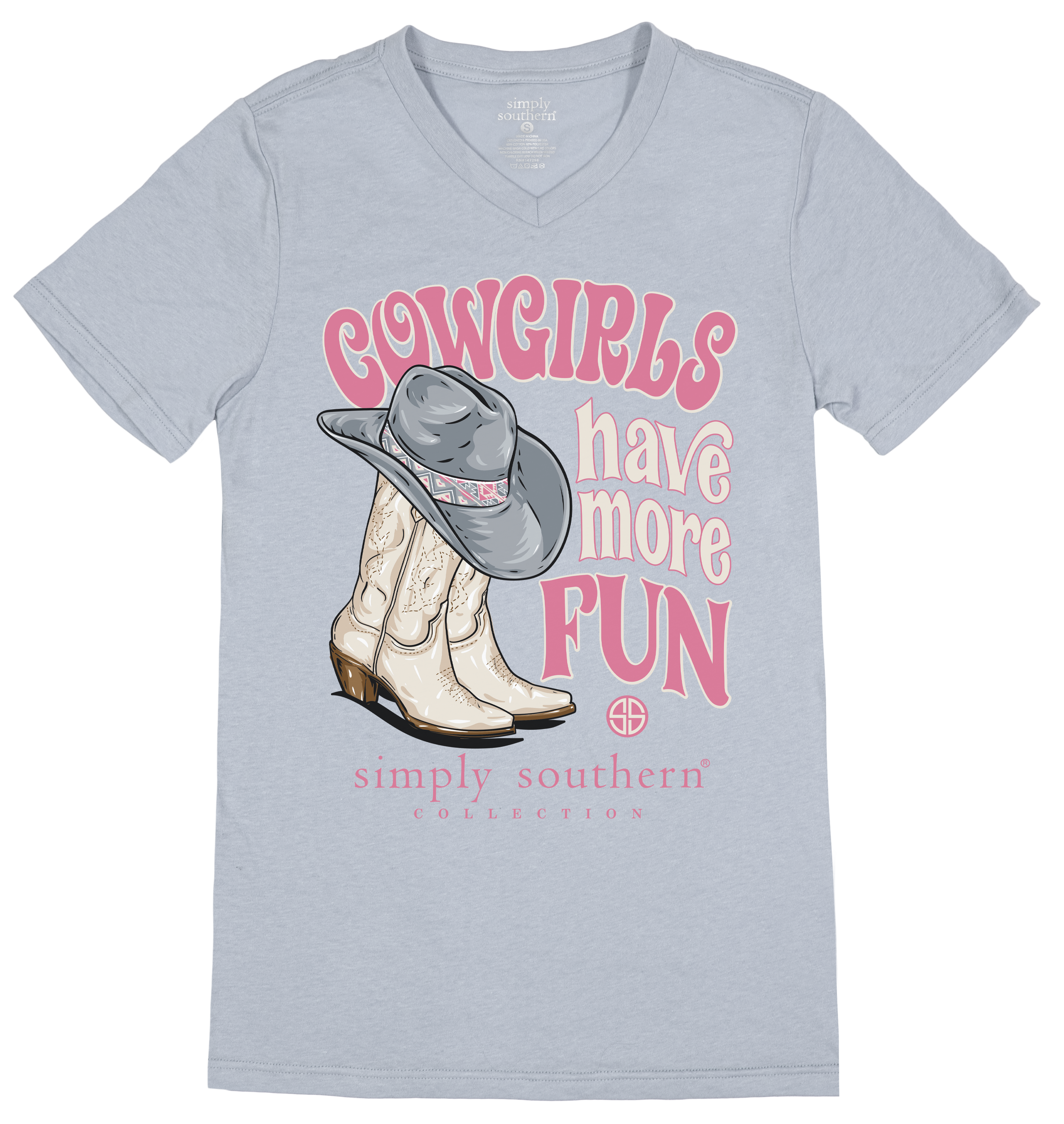 SALE Simply Southern Cowgirls Fun V-Neck Collection - Adult & Kids T-Shirts, Sweatshirts & Hoodies apparel design preview 2