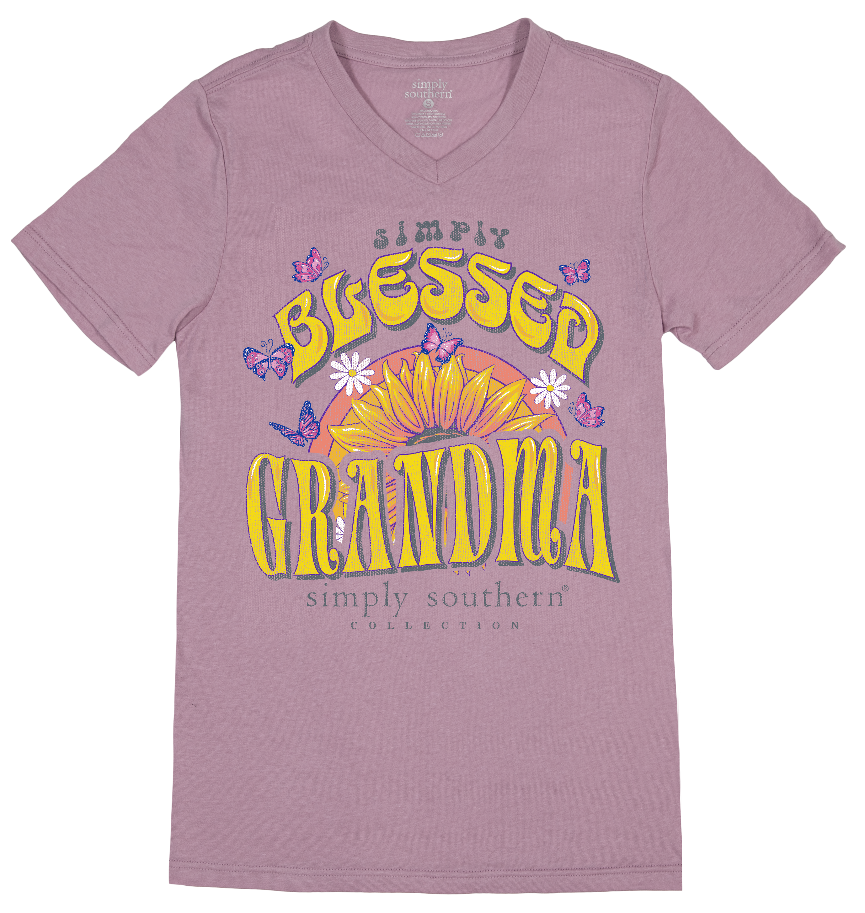 SALE Simply Southern Blessed Grandma V-Neck - Adult & Kids T-Shirts, Sweatshirts & Hoodies apparel design preview 2