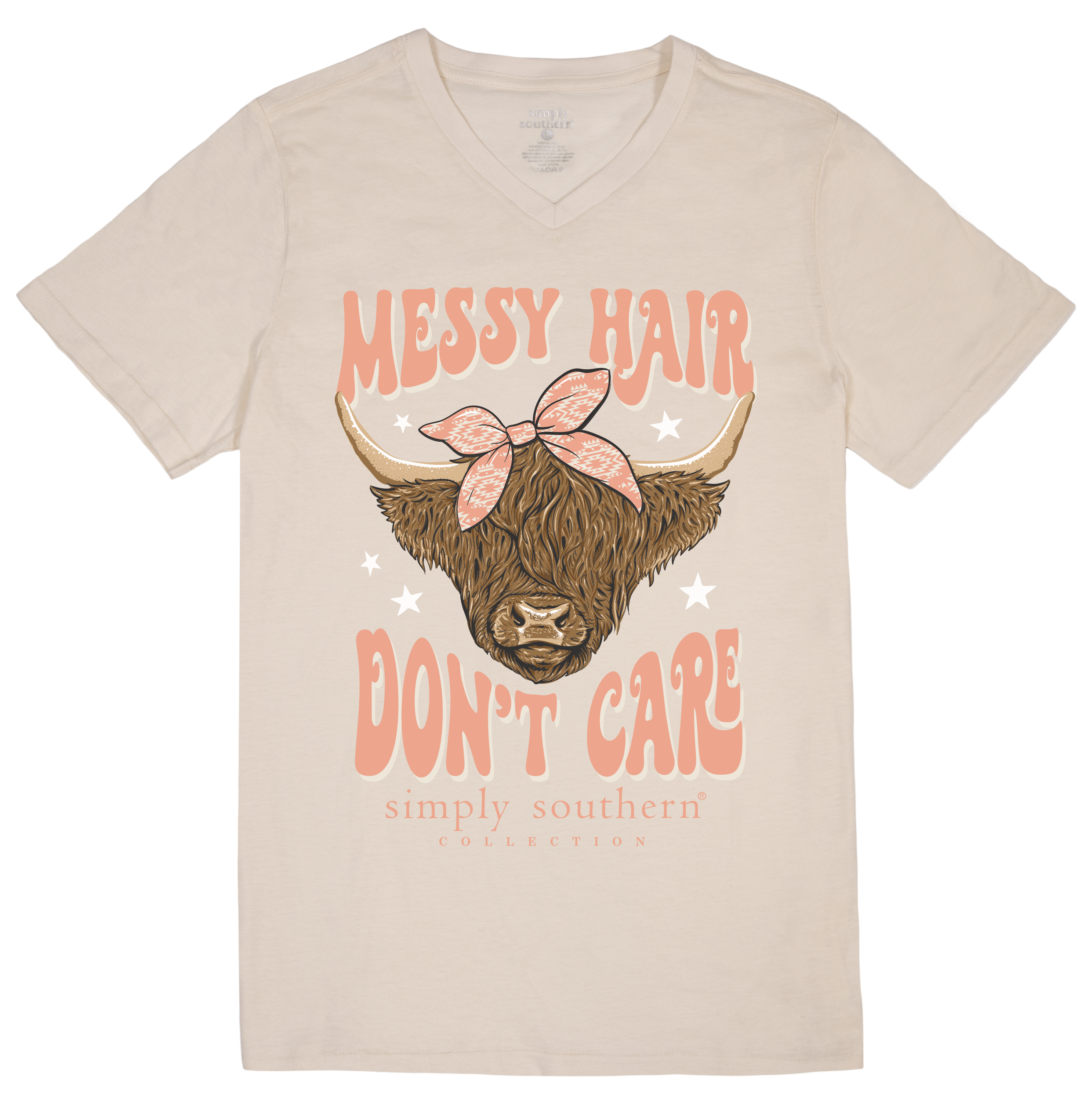 SALE Simply Southern Messy Hair V-Neck Collection - Adult & Kids T-Shirts, Sweatshirts & Hoodies apparel design preview 2
