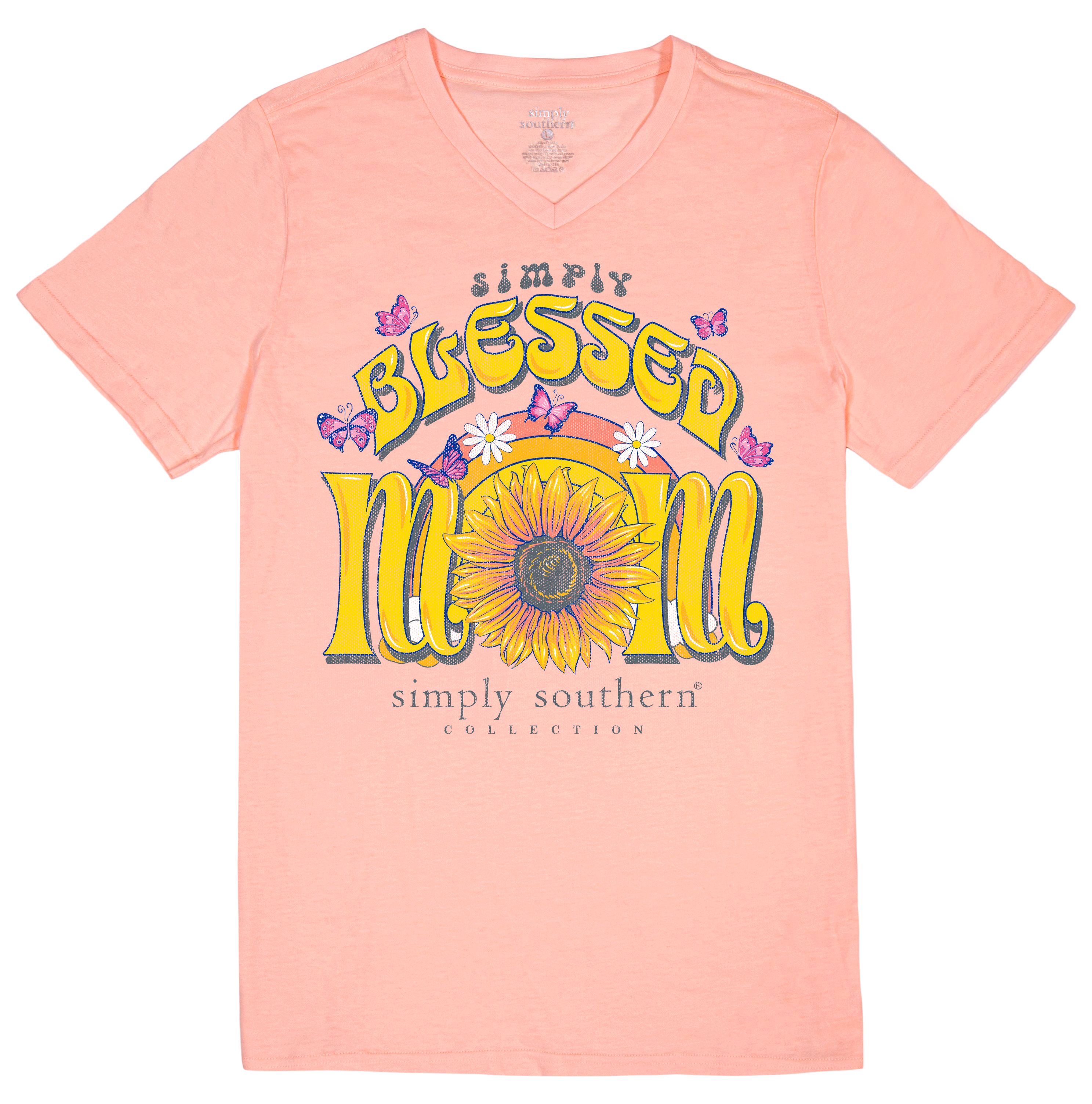 SALE Simply Southern Blessed Mom V-Neck Collection - Adult & Kids T-Shirts, Sweatshirts & Hoodies apparel design preview 2
