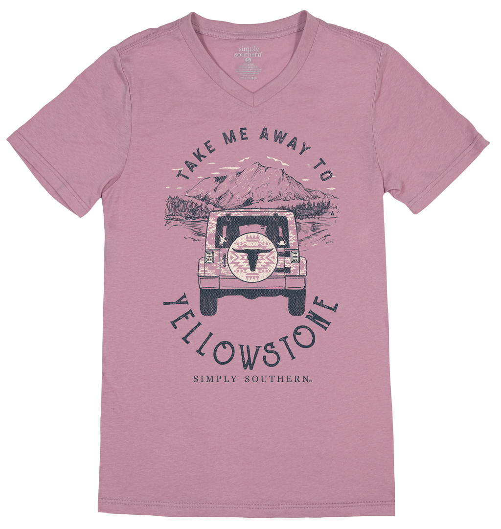SALE Simply Southern Take Me Away Mountains V-Neck - Adult & Kids T-Shirts, Sweatshirts & Hoodies apparel design preview 2