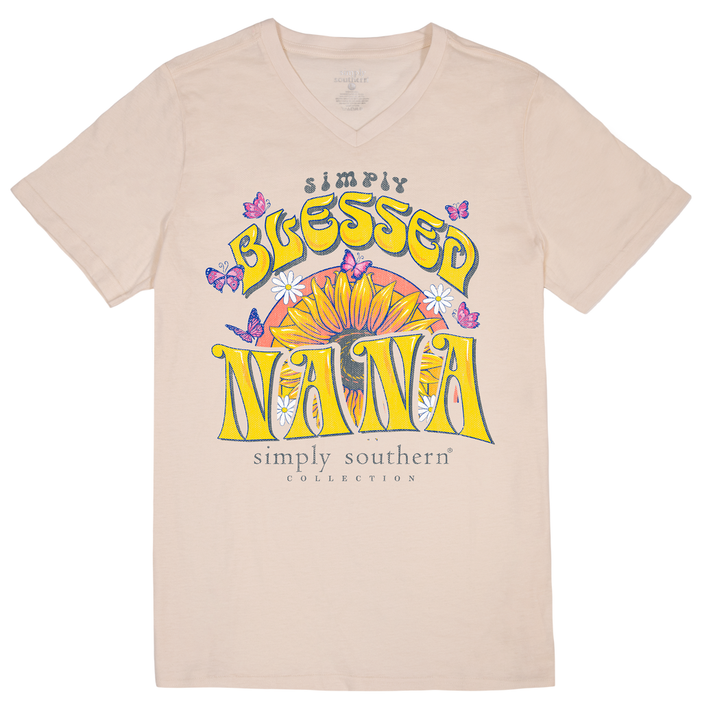 SALE Simply Southern Blessed Nana V-Neck Collection - Adult & Kids T-Shirts, Sweatshirts & Hoodies apparel design preview 2