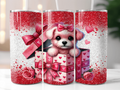 Valentine Puppy Dog 20 oz Skinny Tumbler Cup With - Adult & Kids T-Shirts, Sweatshirts & Hoodies apparel design preview 1