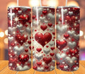 Valentines Glitter Hearts 20 oz Skinny Tumbler Cup - Adult & Kids T-Shirts, Sweatshirts & Hoodies apparel design preview 1