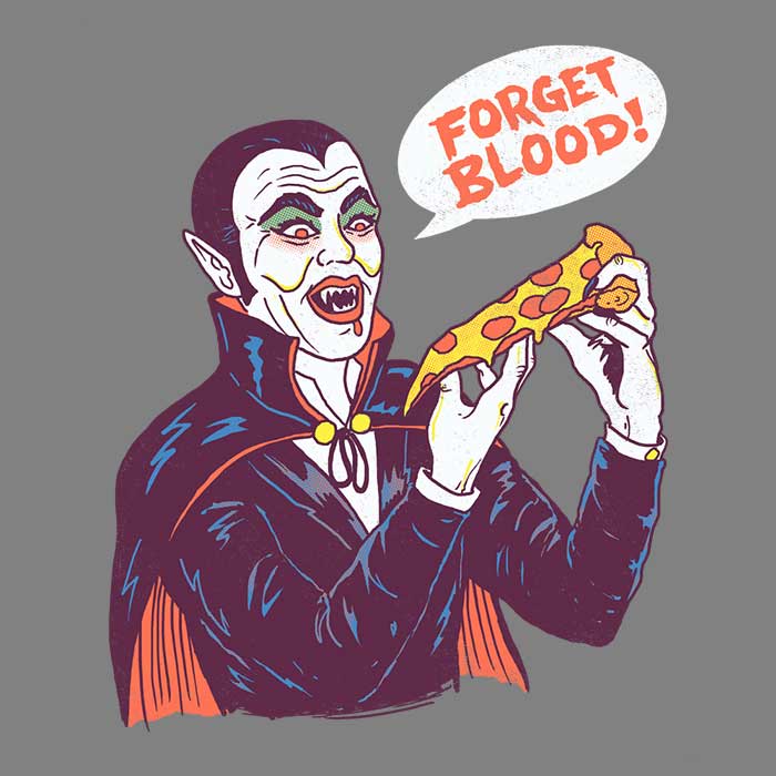 Vampizza Men's Apparel - Adult & Kids T-Shirts, Sweatshirts & Hoodies apparel design preview 2
