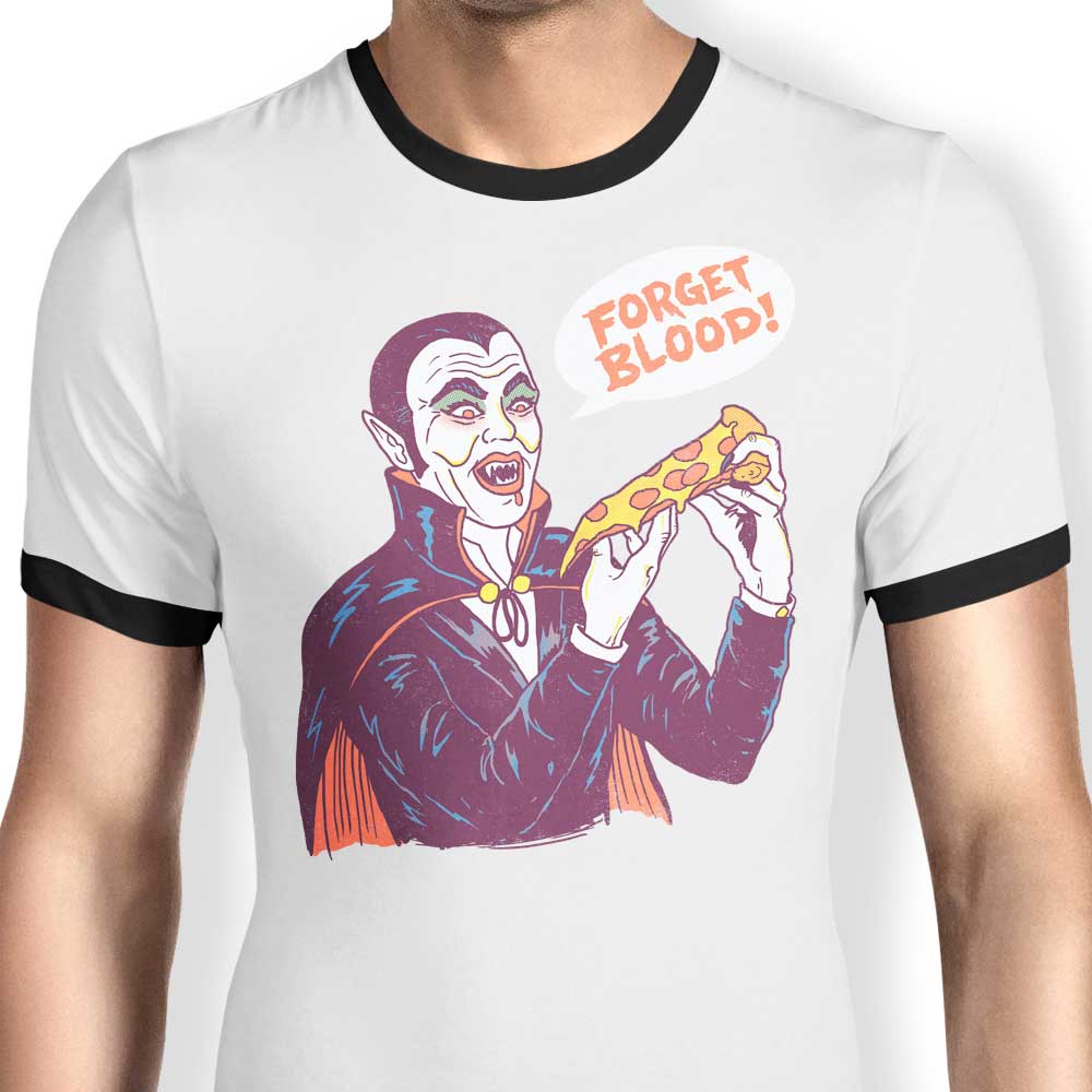 Vampizza Ringer - Adult & Kids T-Shirts, Sweatshirts & Hoodies apparel design preview 1