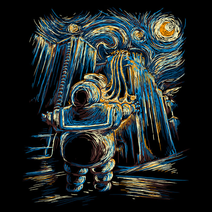 VanGoghstbusters Men's Apparel - Adult & Kids T-Shirts, Sweatshirts & Hoodies apparel design preview 2