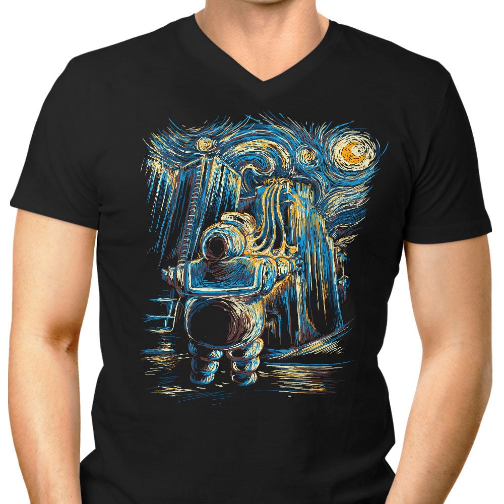 VanGoghstbusters Men's V-Neck - Adult & Kids T-Shirts, Sweatshirts & Hoodies apparel design preview 1