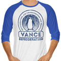 Vance Refrigeration 3/4 Sleeve Raglan - Adult & Kids T-Shirts, Sweatshirts & Hoodies apparel design preview 1