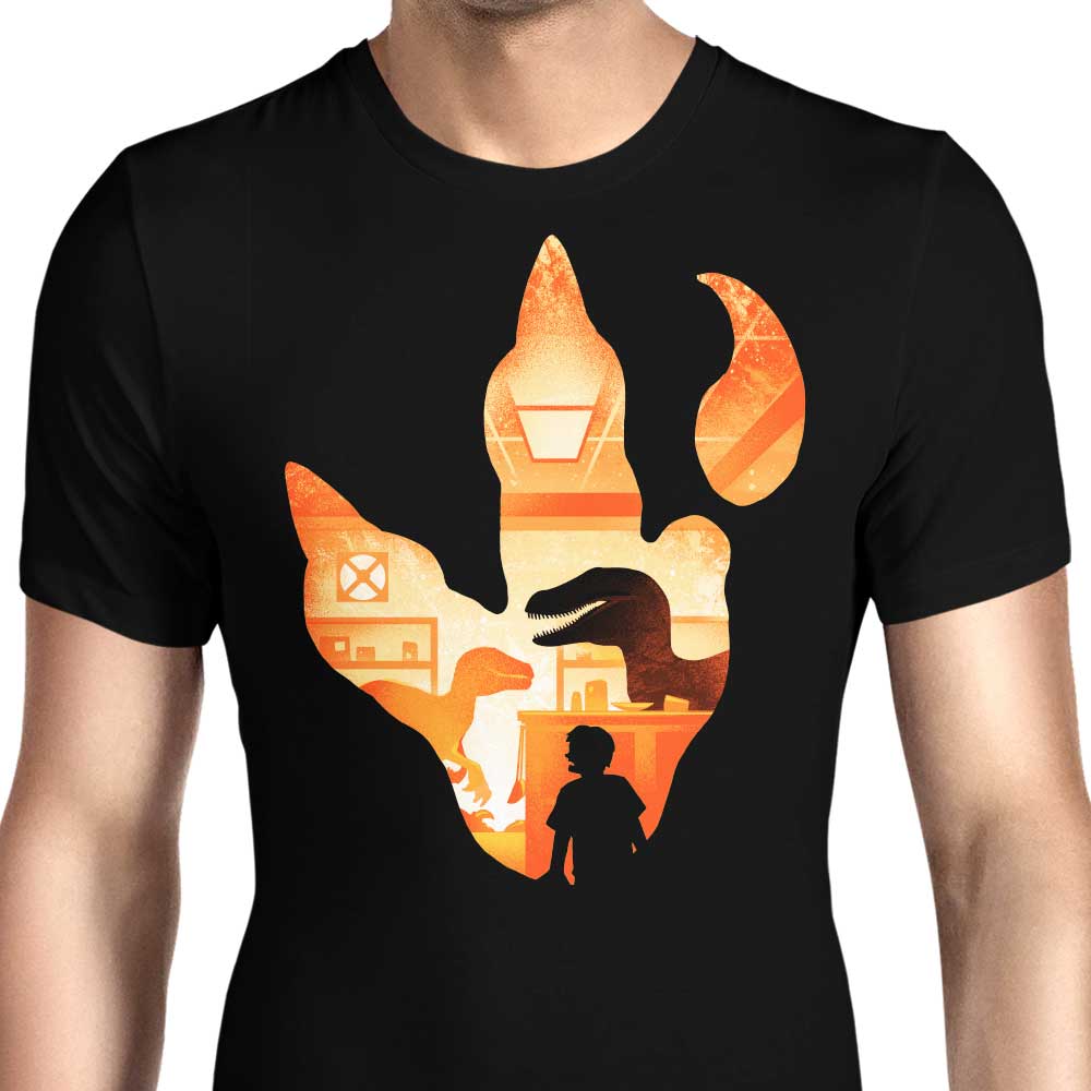Velociraptor Footprint Men's Apparel - Adult & Kids T-Shirts, Sweatshirts & Hoodies apparel design preview 1
