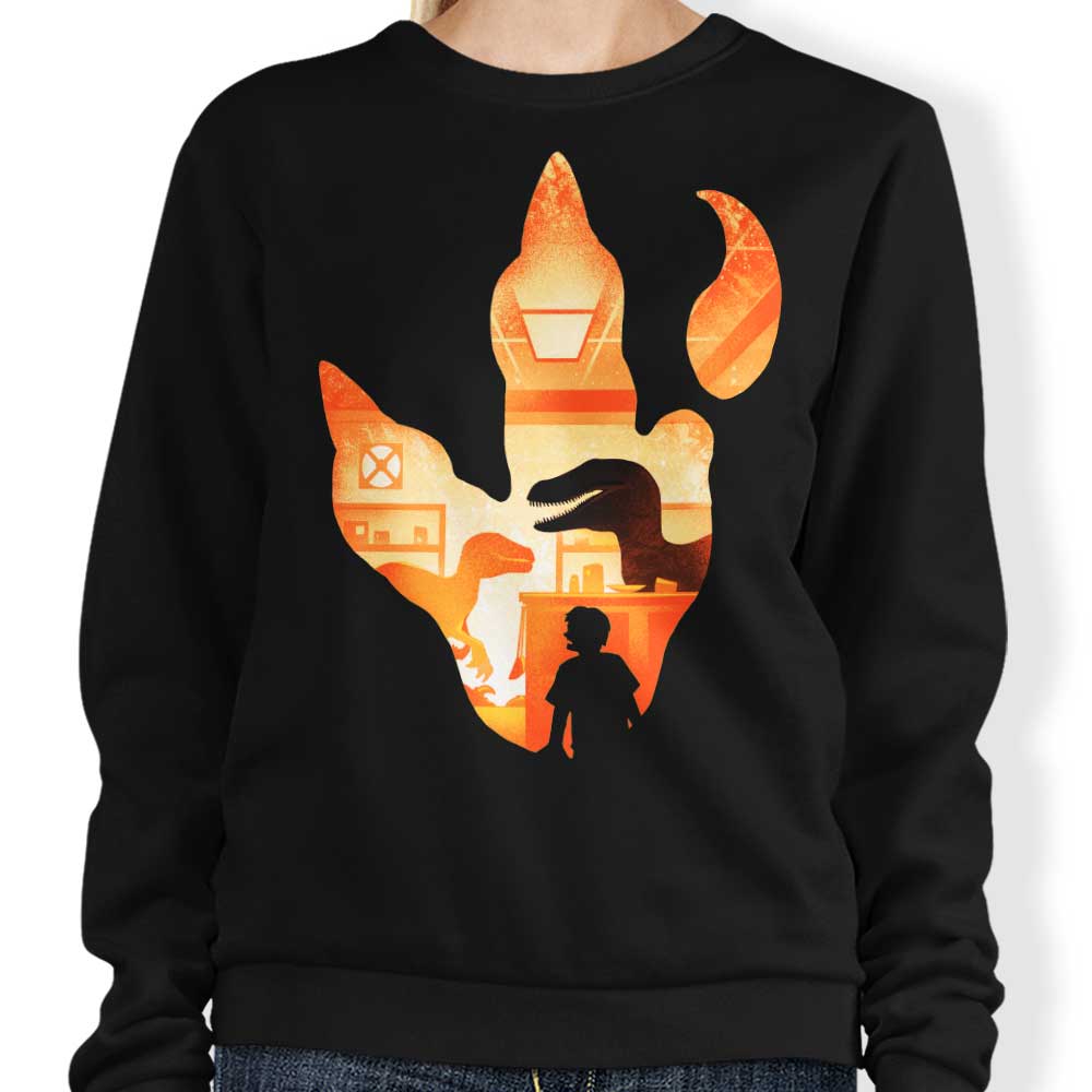 Velociraptor Footprint - Adult & Kids T-Shirts, Sweatshirts & Hoodies apparel design preview 1
