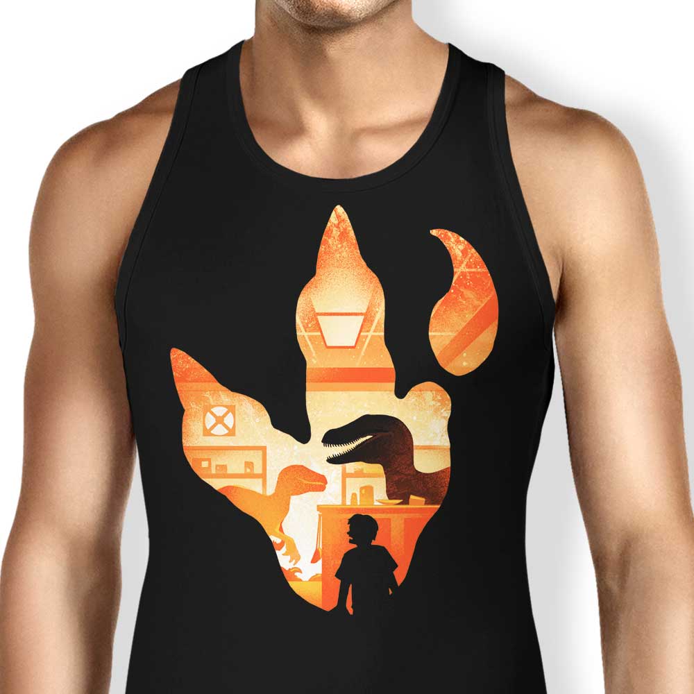 Velociraptor Footprint Tank Top - Adult & Kids T-Shirts, Sweatshirts & Hoodies apparel design preview 1