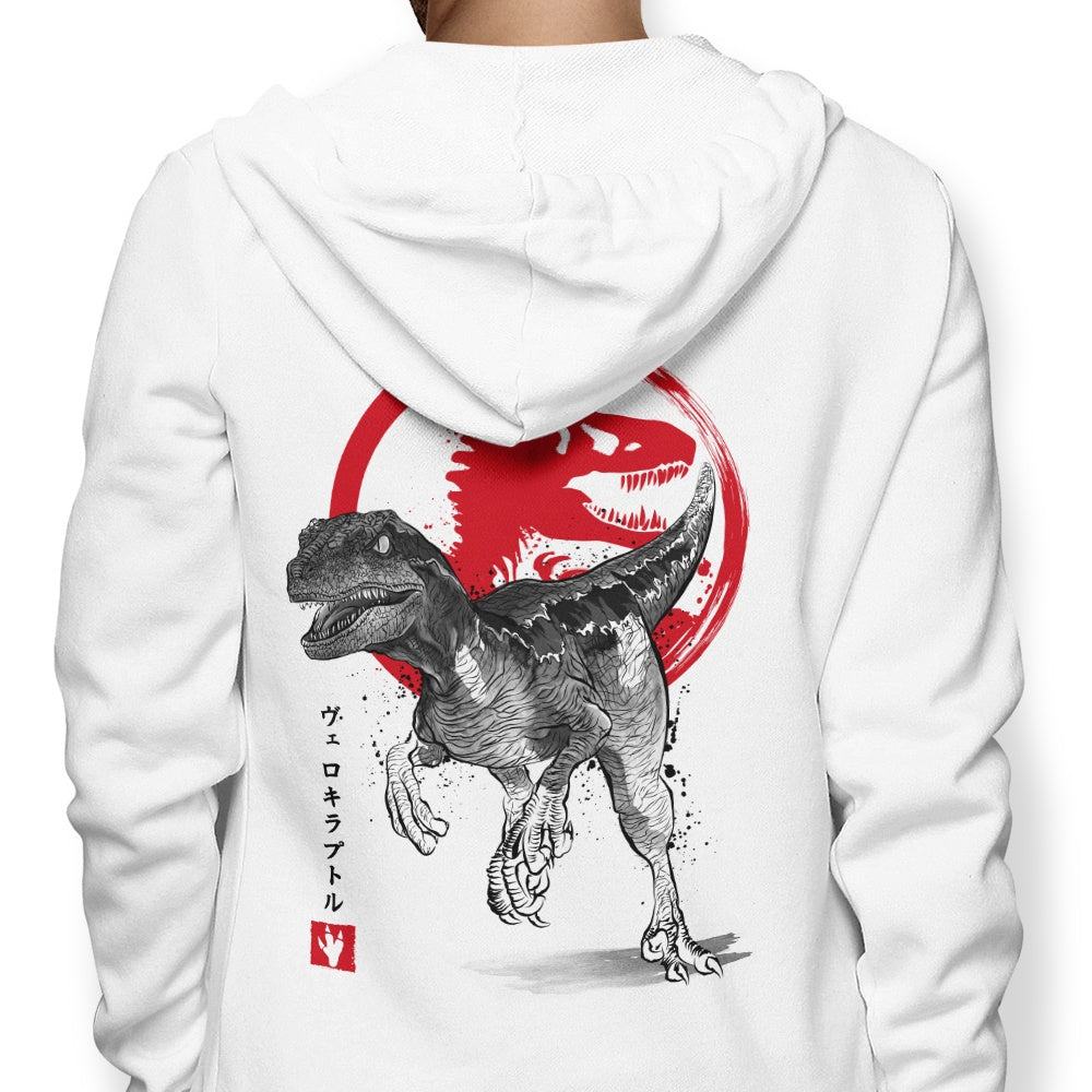Velociraptor Sumi-e - Adult & Kids T-Shirts, Sweatshirts & Hoodies apparel design preview 1
