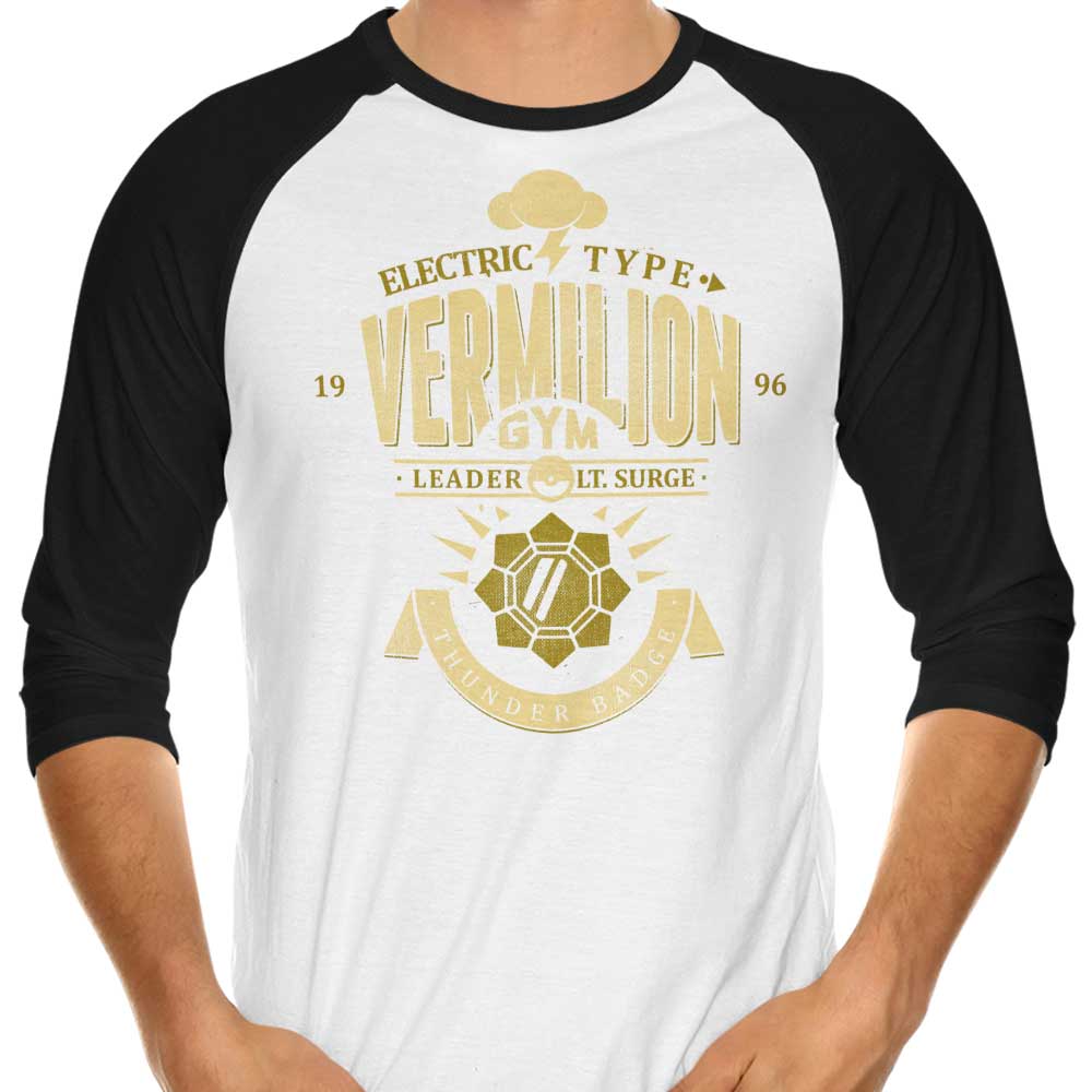 Vermillion City Gym 3/4 Sleeve Raglan - Adult & Kids T-Shirts, Sweatshirts & Hoodies apparel design preview 1