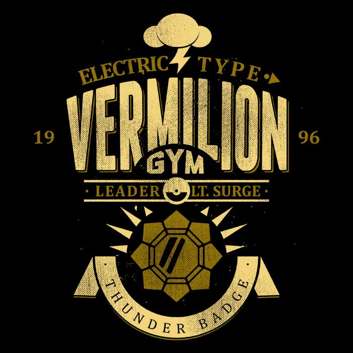 Vermillion City Gym Ringer - Adult & Kids T-Shirts, Sweatshirts & Hoodies apparel design preview 2
