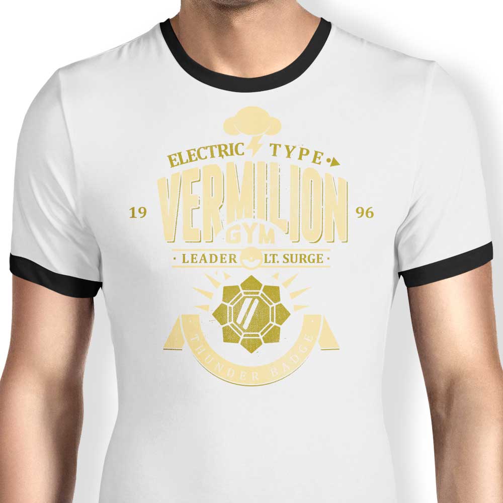 Vermillion City Gym Ringer - Adult & Kids T-Shirts, Sweatshirts & Hoodies apparel design preview 1