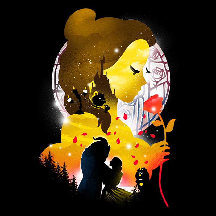 Village Princess Silhouette Women's V-Neck - Adult & Kids T-Shirts, Sweatshirts & Hoodies apparel design preview 2