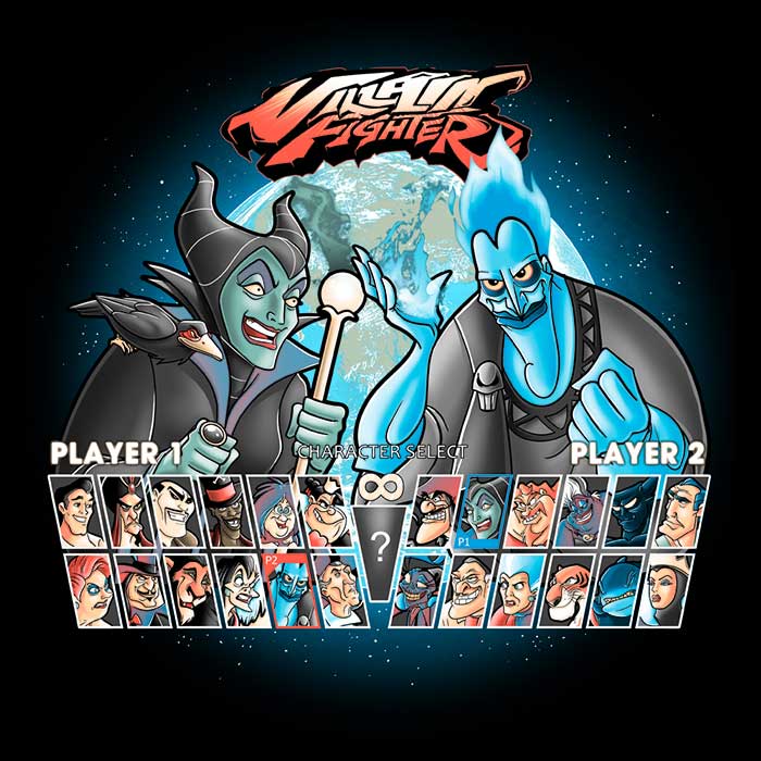 Villain Fighter - Adult & Kids T-Shirts, Sweatshirts & Hoodies apparel design preview 2