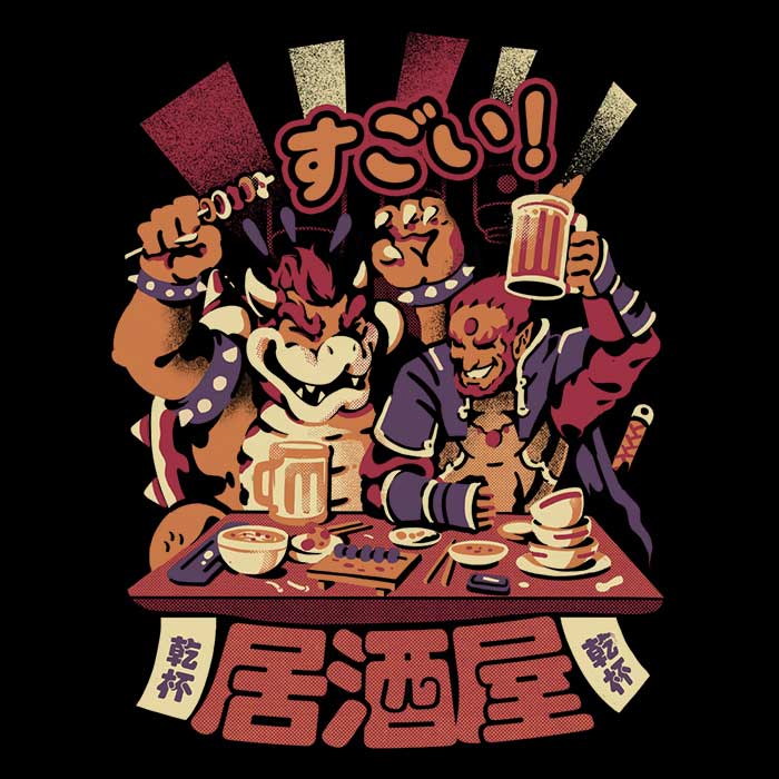 Villains Izakaya Women's V-Neck - Adult & Kids T-Shirts, Sweatshirts & Hoodies apparel design preview 2