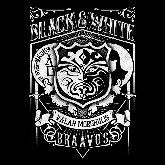 Vintage Black and White - Adult & Kids T-Shirts, Sweatshirts & Hoodies apparel design preview 2
