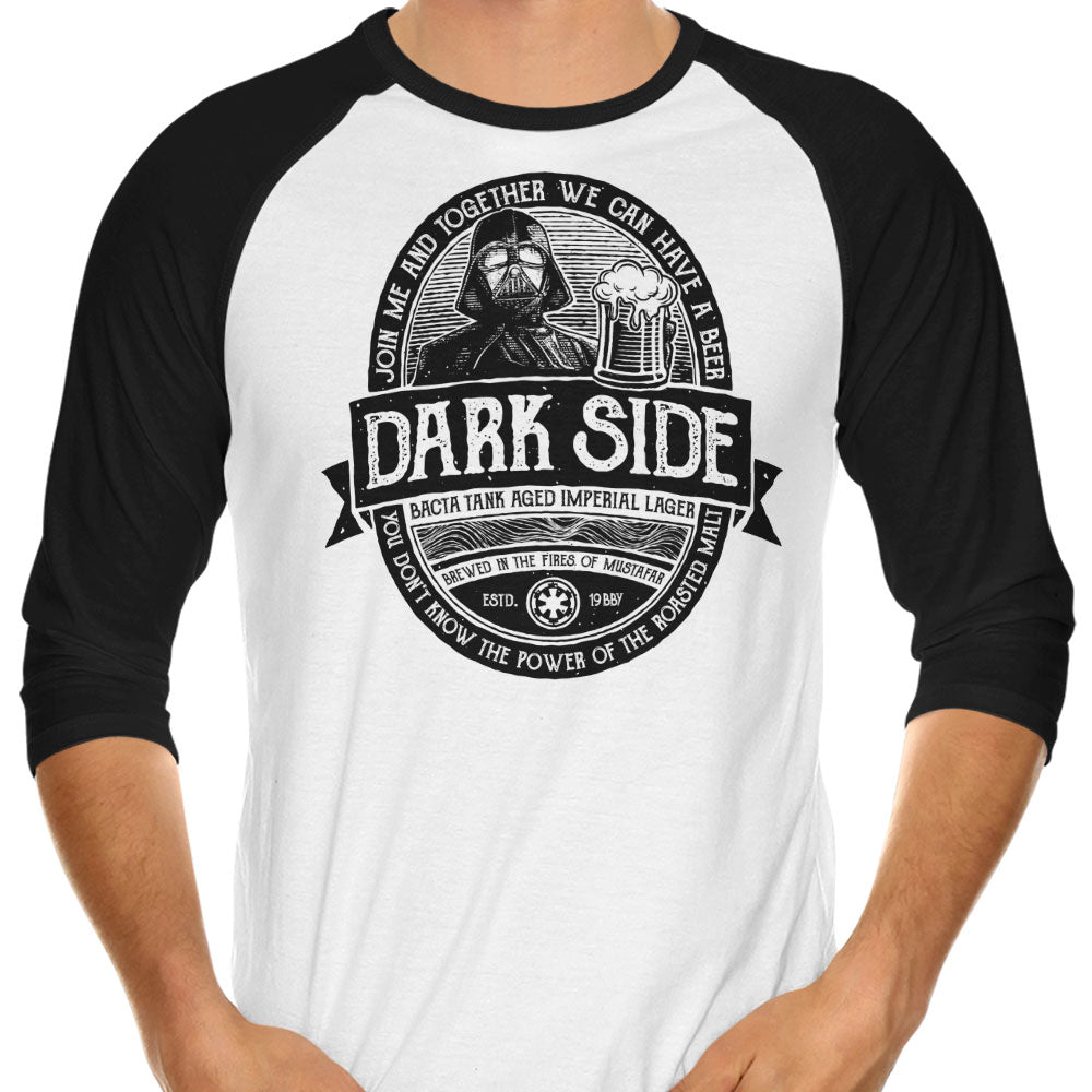 Vintage Dark Side 3/4 Sleeve Raglan - Adult & Kids T-Shirts, Sweatshirts & Hoodies apparel design preview 1