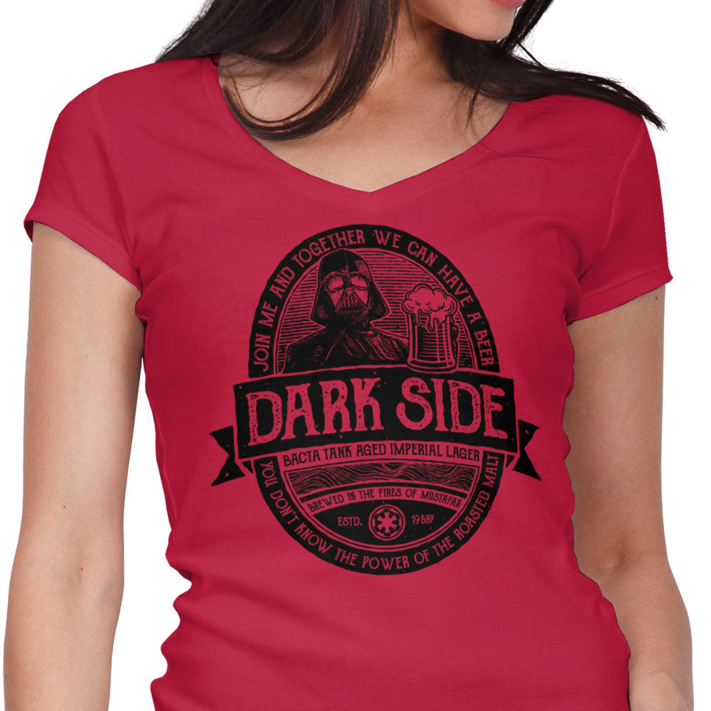 Vintage Dark Side Women's V-Neck - Adult & Kids T-Shirts, Sweatshirts & Hoodies apparel design preview 1