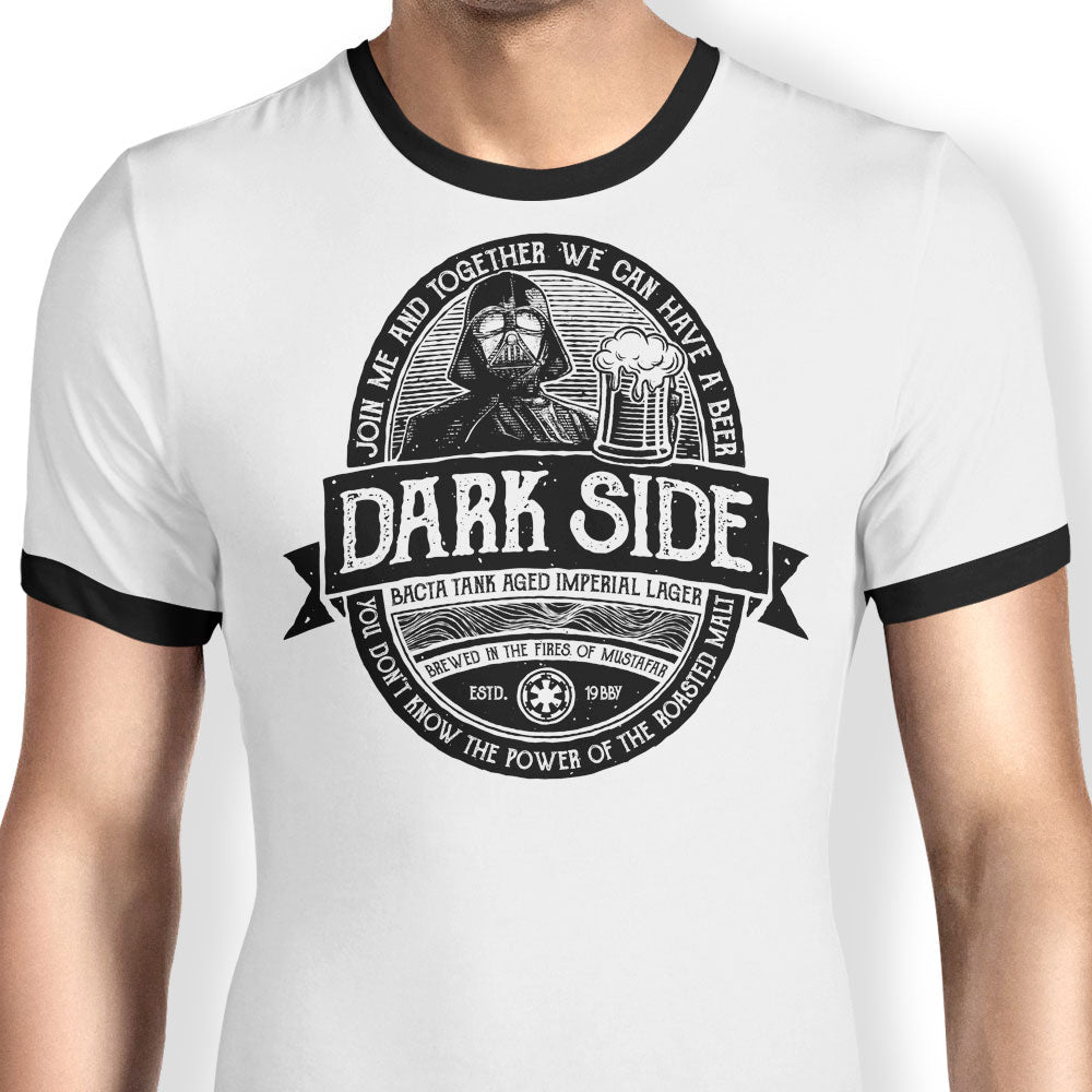 Vintage Dark Side Ringer - Adult & Kids T-Shirts, Sweatshirts & Hoodies apparel design preview 1