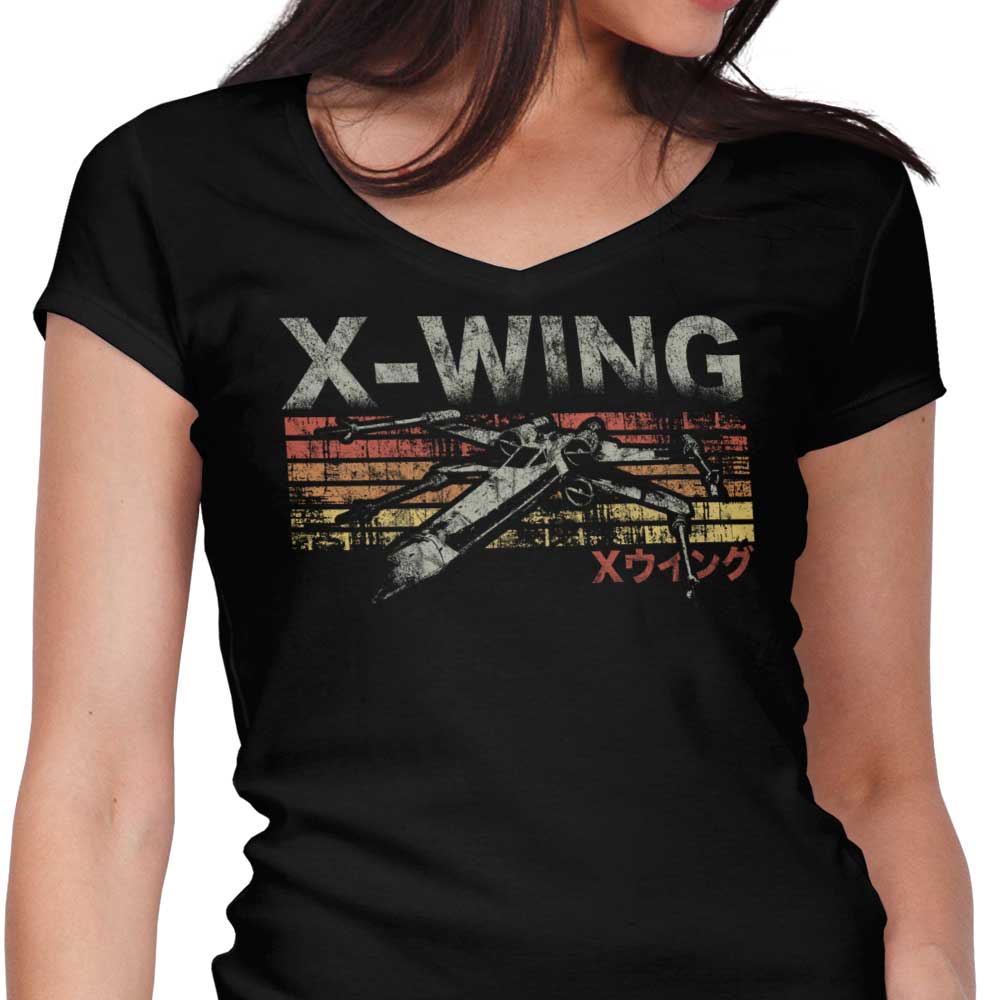 Vintage Fighter Women's V-Neck - Adult & Kids T-Shirts, Sweatshirts & Hoodies apparel design preview 1