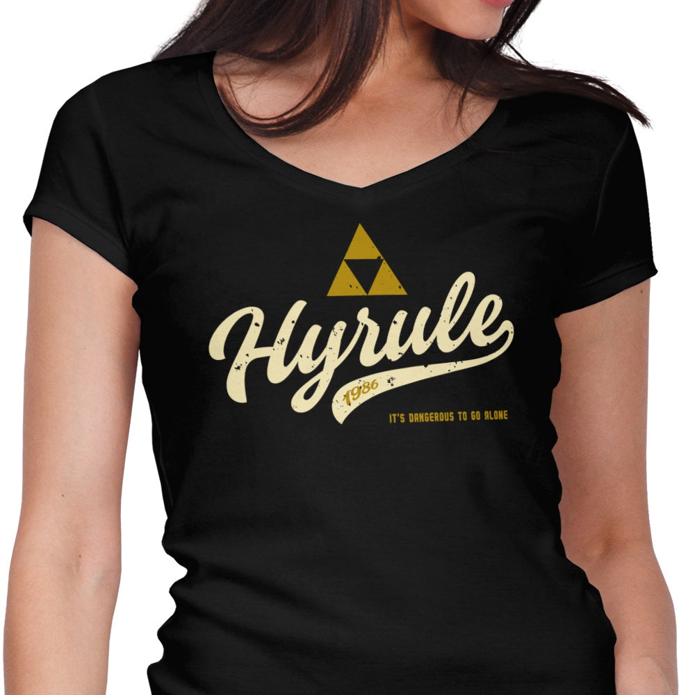 Vintage Hyrule Women's V-Neck - Adult & Kids T-Shirts, Sweatshirts & Hoodies apparel design preview 1