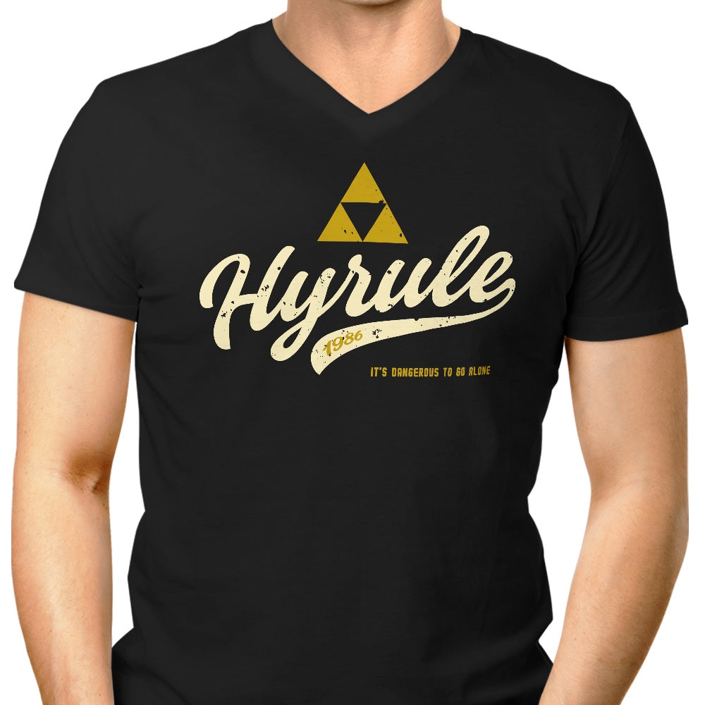Vintage Hyrule Men's V-Neck - Adult & Kids T-Shirts, Sweatshirts & Hoodies apparel design preview 1