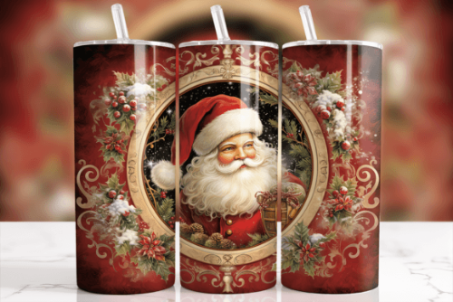Christmas Vintage Santa Claus Saint Nick 20 oz Skinny - Adult & Kids T-Shirts, Sweatshirts & Hoodies apparel design preview 1